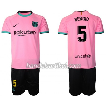 FC Barcelona Sergio Busquets 5 Kinder Ausweich Trikotsatz 2020/21 Kurzarm (+ Kurze Hosen)